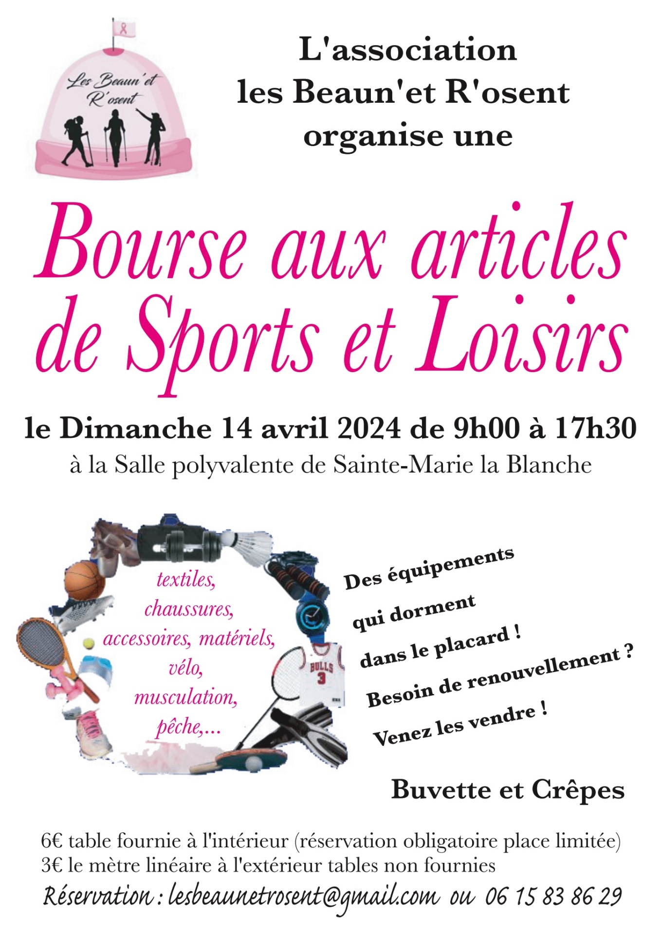 “Les Beaun'et R'osent”协会提供的体育奖学金 - 为新的体育冒险腾出空间！
